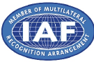 IAF mark shown on the supplied certificate